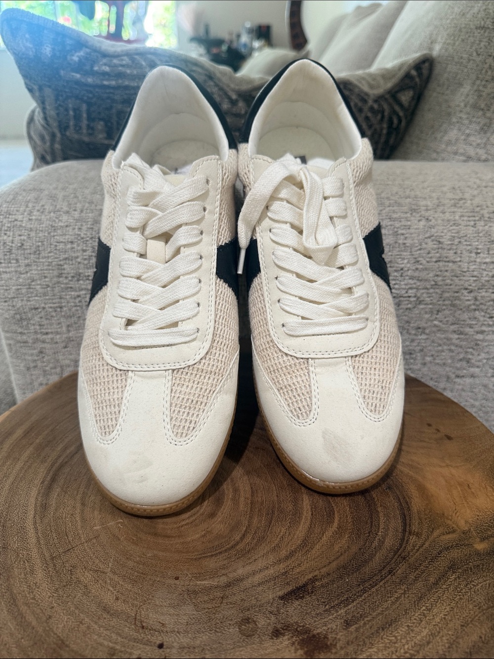 MIA Women's White and Black Low-Top Sneakers